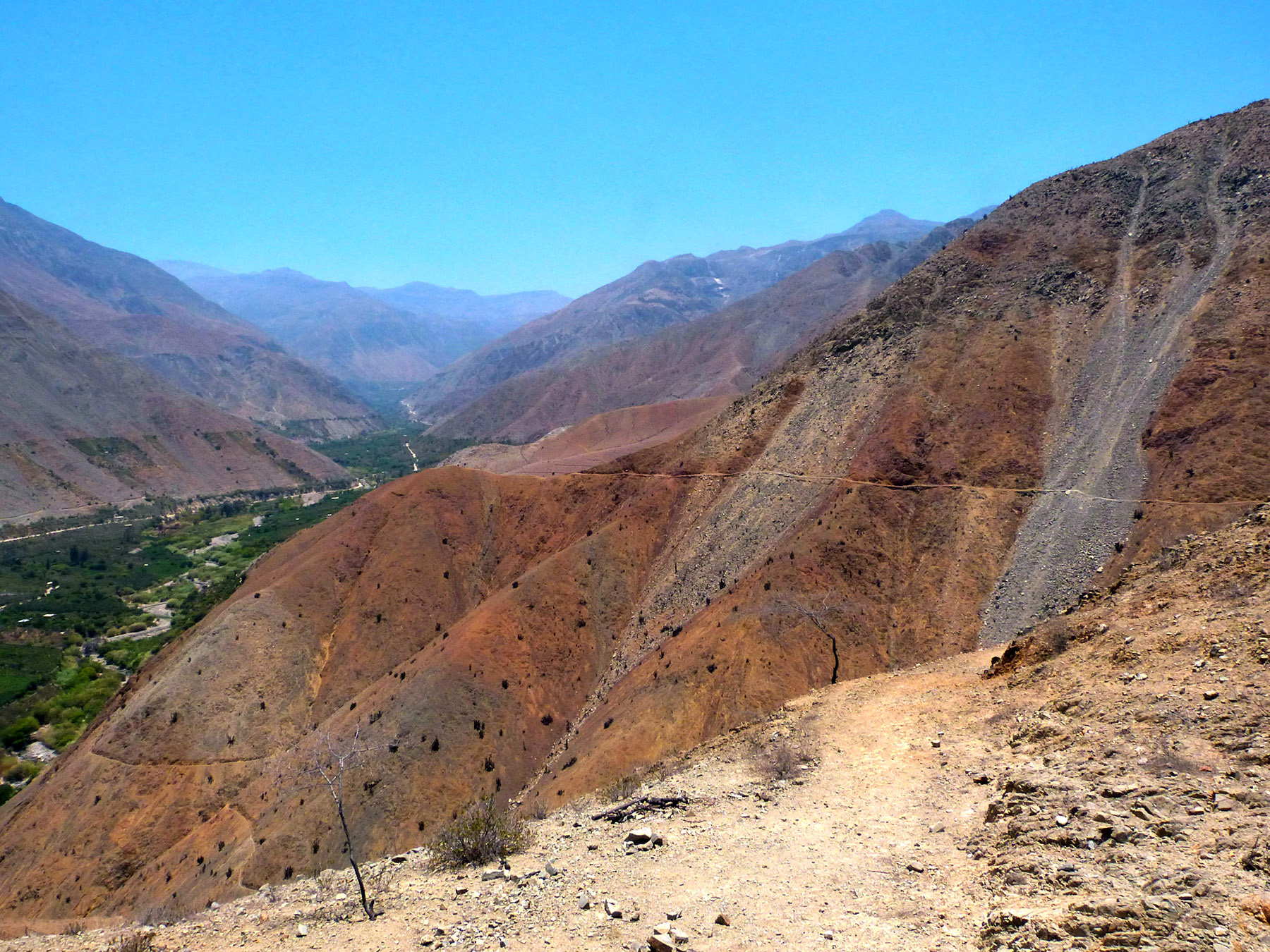 chemin inca de cochahuayco dans la vallée de Lurin